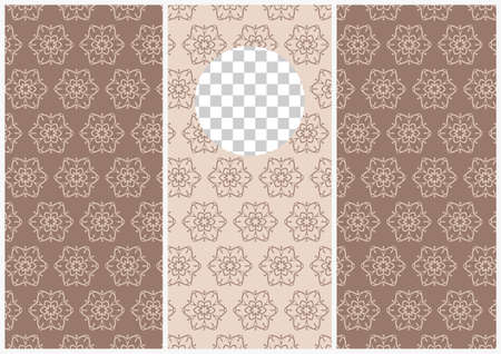 Template background with abstract geometric pattern in monochrome beige color.