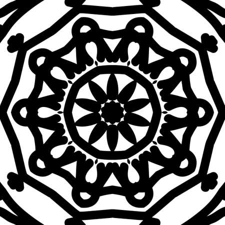 Floral mandala pattern. vector illustration. hand drawn henna india tribal paisley backgroundのイラスト素材