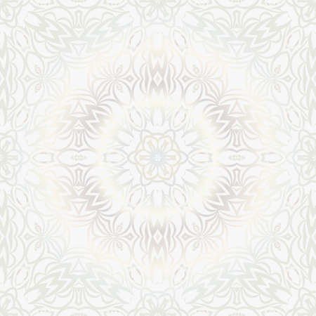 Beautiful background of seamless floral pattern. vector illustration. monochrome white gold colorのイラスト素材