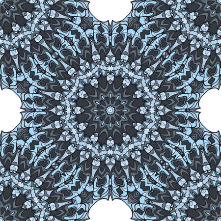 Mandala geometric lace ornament. Vector seamless pattern. Modern stylish design. for design, wallpaper, invitation.のイラスト素材