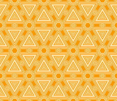 Modern geometric ornament. seamless vector illustration. orange colorのイラスト素材