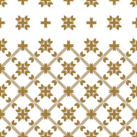 Mosaic embroidery patternのイラスト素材
