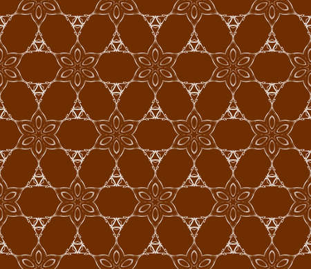 Chocolate color abstract floral seamless pattern. geometry design. Texture for holiday cards, Valentines day, wedding invitations, design wallpaper, pattern fills, web page and banner.のイラスト素材