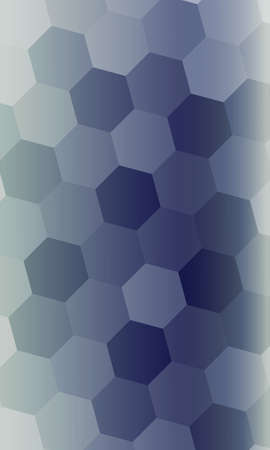 A fantasy hexagons on a blue metal color background.