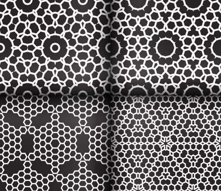 Set of Sophisticated geometric pattern based abstract line and shapeのイラスト素材