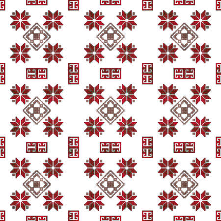 Scheme for embroidery. Pixel Mosaic vector for use as a template in the textile industry, design,...