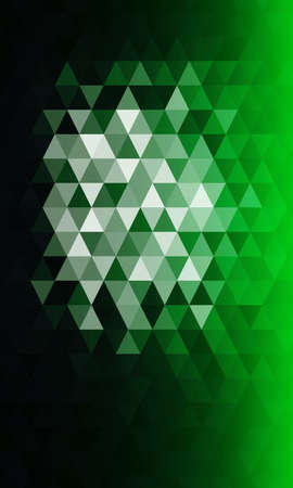 green color triangle mosaic vector illustration.