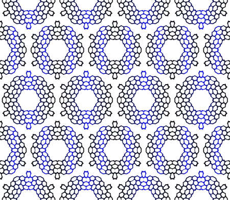 Blue color geometry pattern seamless vector illustration.