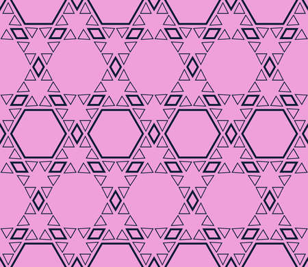 abstract hexogonal seamless pattern. vector illustration. geometry. for design, wallpaper, presentation. purple colorのイラスト素材