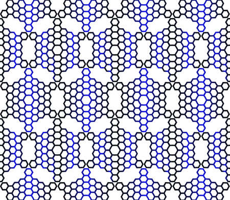 Blue gradient geometric seamless pattern.