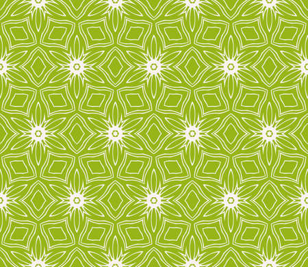 Seamless floral geometric patterns in olive color. Texture for holiday cards, Valentines day, wedding invitations, design wallpaper, pattern fills, web page and banner. Vector illustration.のイラスト素材