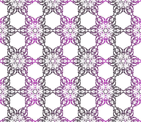 Congratulatory background with abstract flowers. Seamless texture vector in purple gradient color.