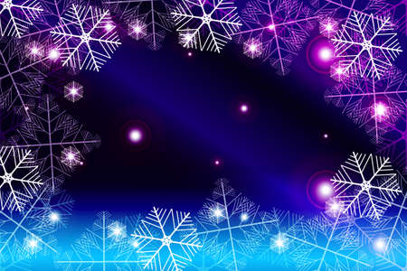 red and purple gradient New Year background. White snowflakes, Vector illustration. Mery Christmas and Hapy New year theme. For greeting card, presentation, designのイラスト素材