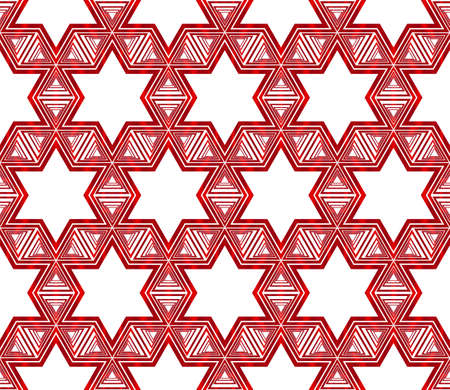 Geometric seamless vector illustration. Stars, red gradient.のイラスト素材