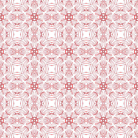 floral pattern of geometric elements. seamless pattern. red gradient color. vector illustration. design for printing, presentation, textile industry.のイラスト素材