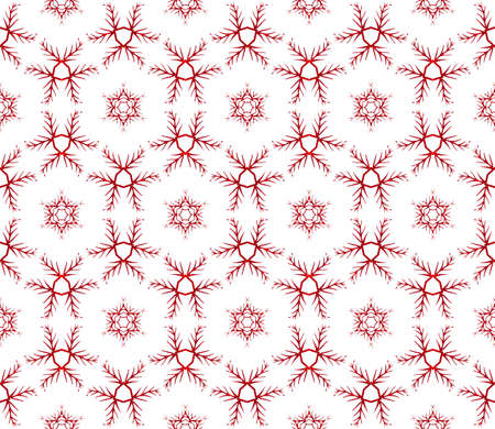 beautiful Christmas pattern with snowflakes. vector illustration. red gradient.のイラスト素材