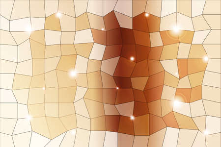Polygonal pattern gradient bronze background. Vector illustration. For the design, presentation, wallpaper.のイラスト素材