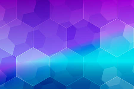 An abstract blue, purple color hexagon background vector.のイラスト素材