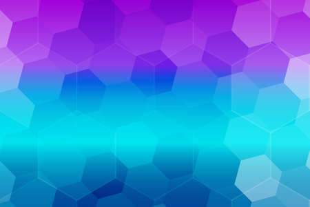 An abstract blue, purple color hexagon background vector on geometric pattern with gradient.