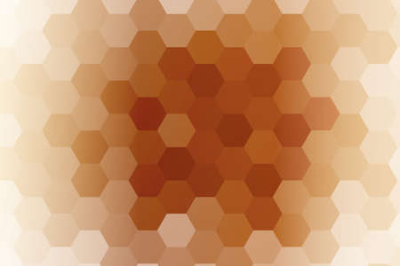 fantasy hexagons on a brown color background. vector. ideas for your business, printing, design presentations.のイラスト素材