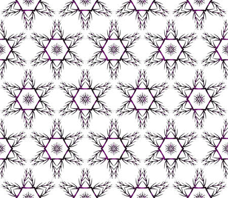 Christmas seamless pattern of snowflakes. purple gradient. vector illustration