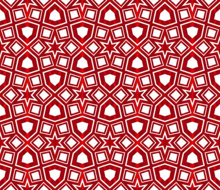 geometric seamless vector illustration. stars. red gradient.のイラスト素材