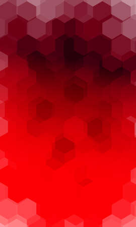 Hexagonal pattern. illusion. red color gradient background. vector. for design, banner, presentation