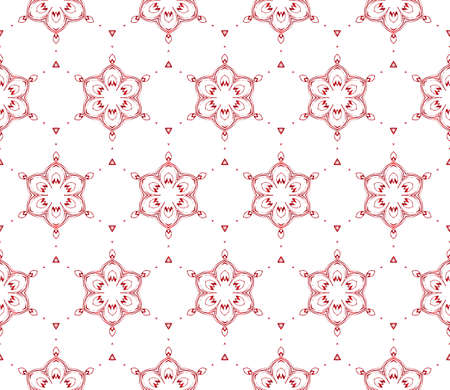 seamless vector pattern. floral design. red gradient color. interior decoration, wallpaper,...