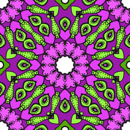 Multicolor geometric fantasy seamless vector illustration. For fashion Design Templates, Wallpaper.のイラスト素材
