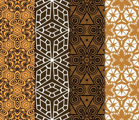Colorful decorative pattern set in bright tones. Vector illustration. Fashion designのイラスト素材