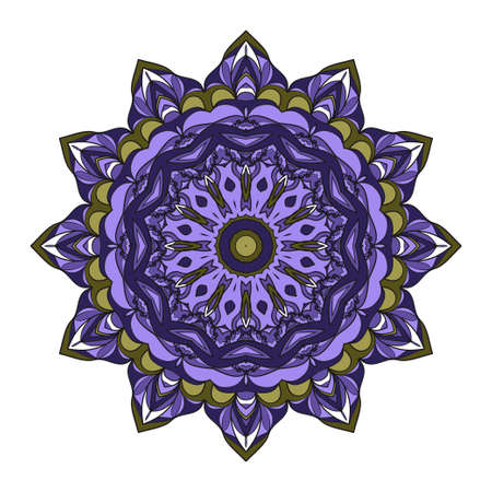 Modern floral ornament. Vector color mandala illustration, Designed for Web, Greeting Card, Poster, Label and Otherのイラスト素材