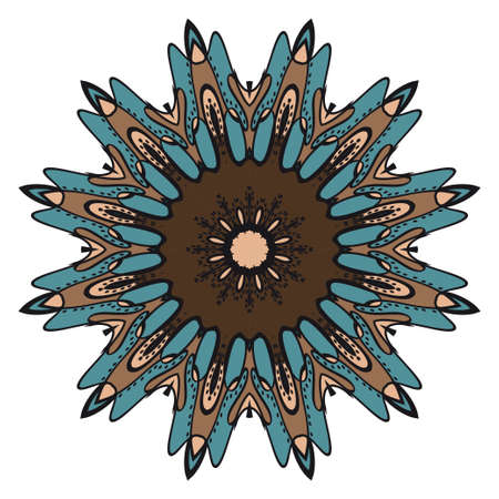 Vector mandala, Floral mandala. Oriental mandala. Vintage decorative elements. Vector illustration. It is super brilliant vector illustration.のイラスト素材