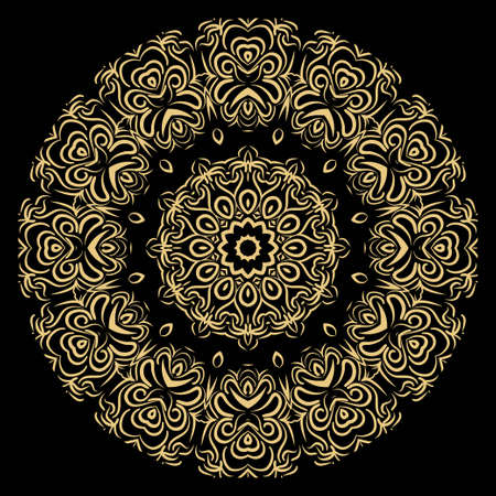Vector, Floral, Oriental mandala. Vintage decorative elements. Vector illustration. It is super brilliant vector illustration.のイラスト素材