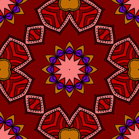 Decorative wallpaper for interior design. Modern geometric floral ornament. Seamless vector...