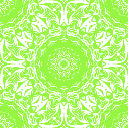 Decorative wallpaper for interior design. Modern geometric floral ornament. Seamless vector illustration.のイラスト素材