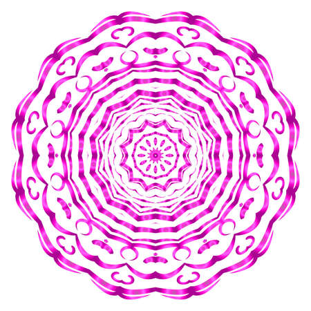 Vector hand drawn floral color mandala design. For fashion, surface design. Red, purple, gold mistic colorのイラスト素材