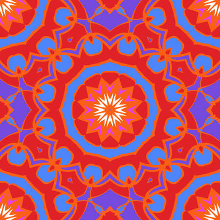 Seamless vector pattern. Geometric floral ornament. For Interior decoration, wallpaper, presentation, fashion design, print.のイラスト素材