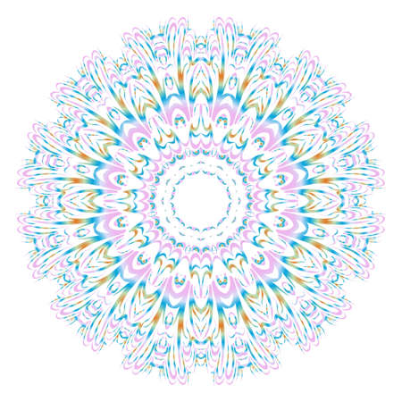 gold color round mandala on black background. vector illustration. for relax, tatoo, invitation ornamemtのイラスト素材