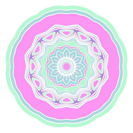Mandala. Color flower ornament. Vector illustration.のイラスト素材
