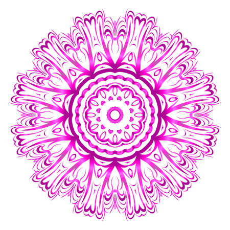 Mandala Style Vector Color Shapes. Abstract design. Fantastic decoration for fashion, holiday card, relax illustration.のイラスト素材