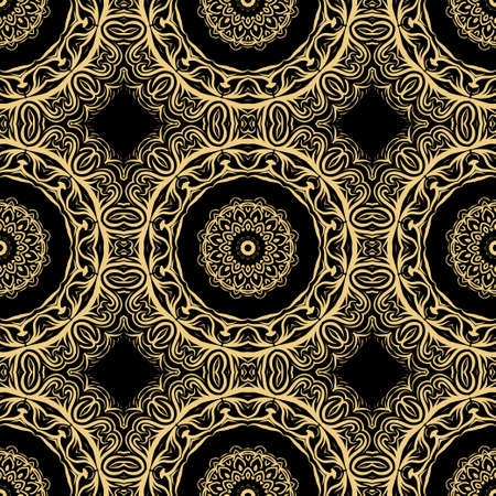 pattern with geometric color elegant ornament, design for print fabric, bandana. vector illustration. red tone.のイラスト素材