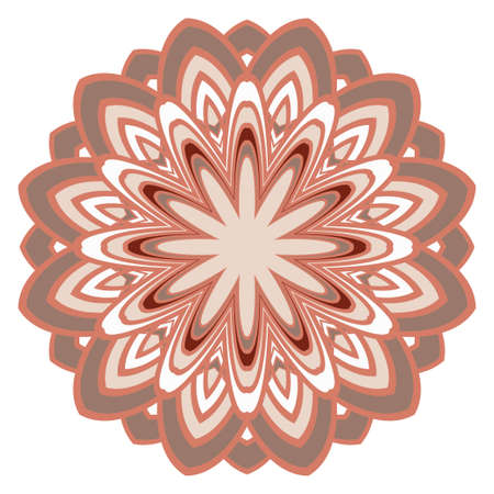 Mandala symbol isolated on white background. Indian ornament. Vector illustrationのイラスト素材
