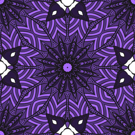 Floral Geometric seamless pattern. Decorative art deco style. Vector illustration for design, scrapbooking, fashion printのイラスト素材