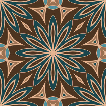Seamless texture of floral ornament. Vector illustration. For the interior design, printing, web and textile, fashion printのイラスト素材