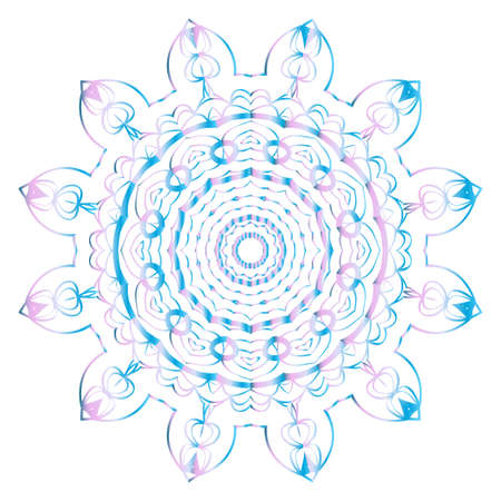 Gold Mandala. Vintage decorative elements. Hand drawn background. vector illustrationのイラスト素材