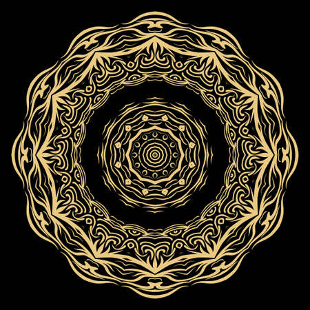 Galactic Mandala on a white background. Beautiful oriental, asian motives. Flower vector.のイラスト素材