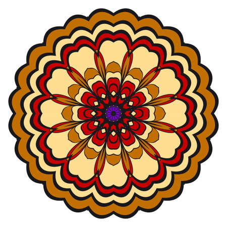 Mandala. Color flower ornament. Vector illustration.のイラスト素材