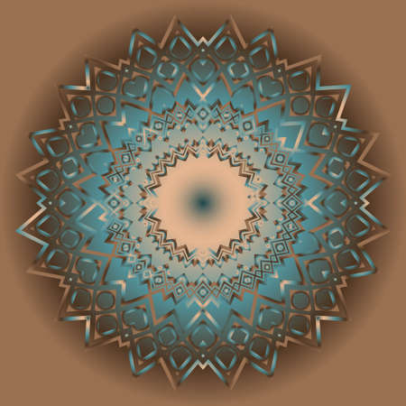 Vector silent mandala. Flower modern design. Vector illustrationのイラスト素材