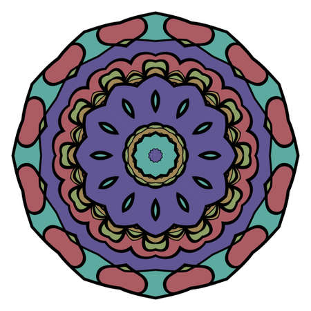 Decorative Mandala. vector illustration. For fashion, print, sticker, iconのイラスト素材