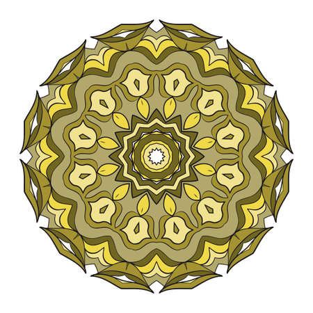 Modern Decorative Cicle Vector Shapes. Floral mandala. Vector illustrationのイラスト素材